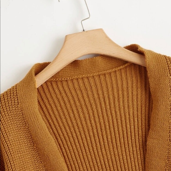 SHEIN Plus Open Front Drop Shoulder Solid Cardigan - Picture 4 of 4